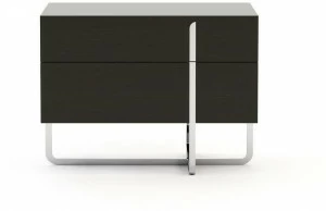 Stylish Club Прямоугольная тумбочка из нержавеющей стали и дерева с ящиками His Scf.hi16