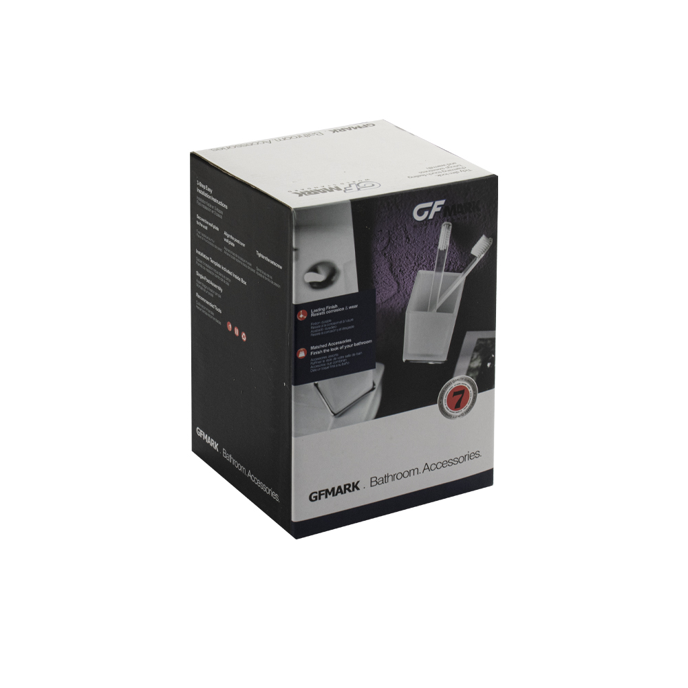 GFmark - Стакан + стакан с креплением к стене, из нержавеющей стали, код: 80160  - Вид №1