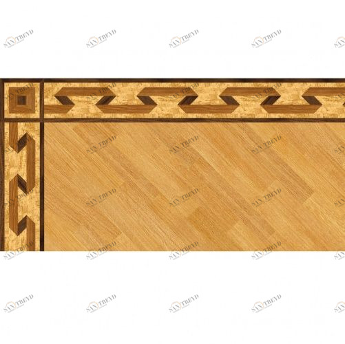 Художественный паркет Da Vinci Паркетный Бордюр 26-145 Орех Европейский (Грецкий) Селект (Гладкая) 1000х200 мм 26011145