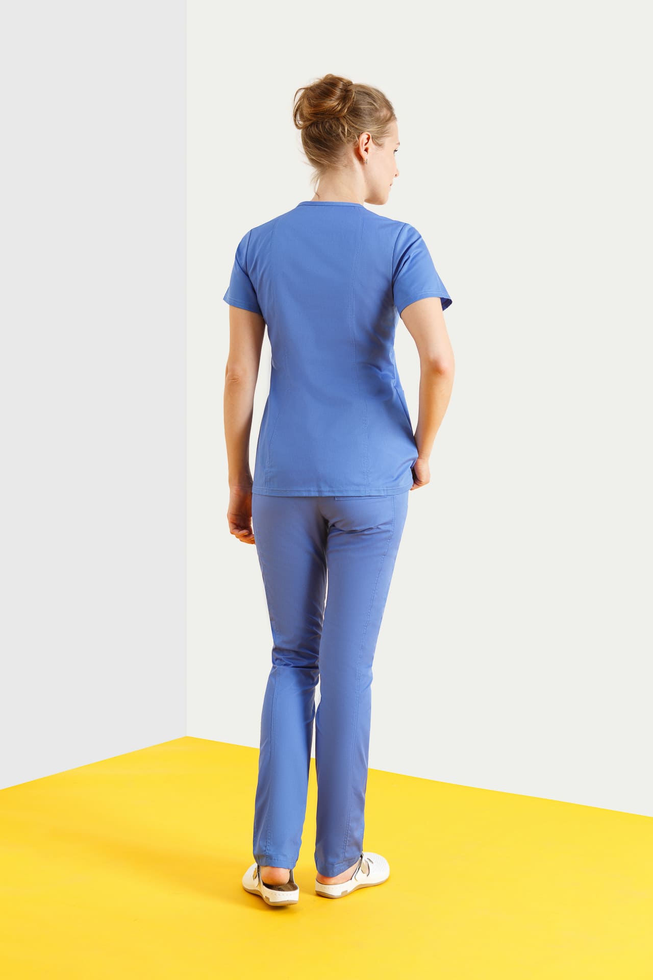 63955 Брюки женские цвет blue SINDIKA  Медицинская одежда  размер 50 (XL)  - Вид №3