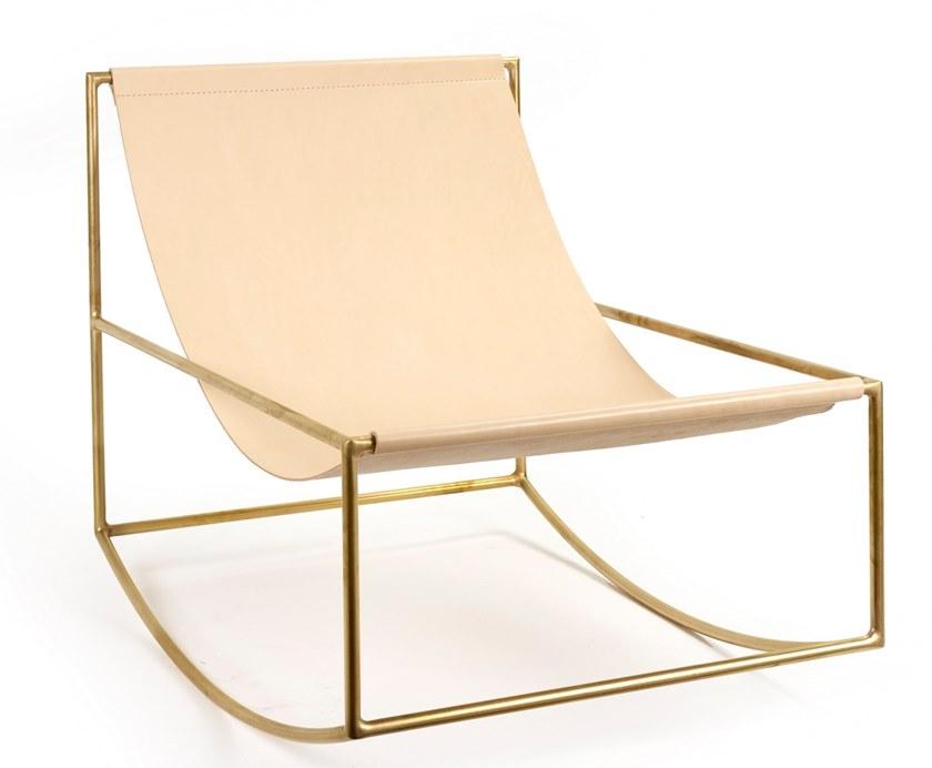 valerie_objects Кресло-качалка из латуни с подлокотниками  V9018019  - Вид №1