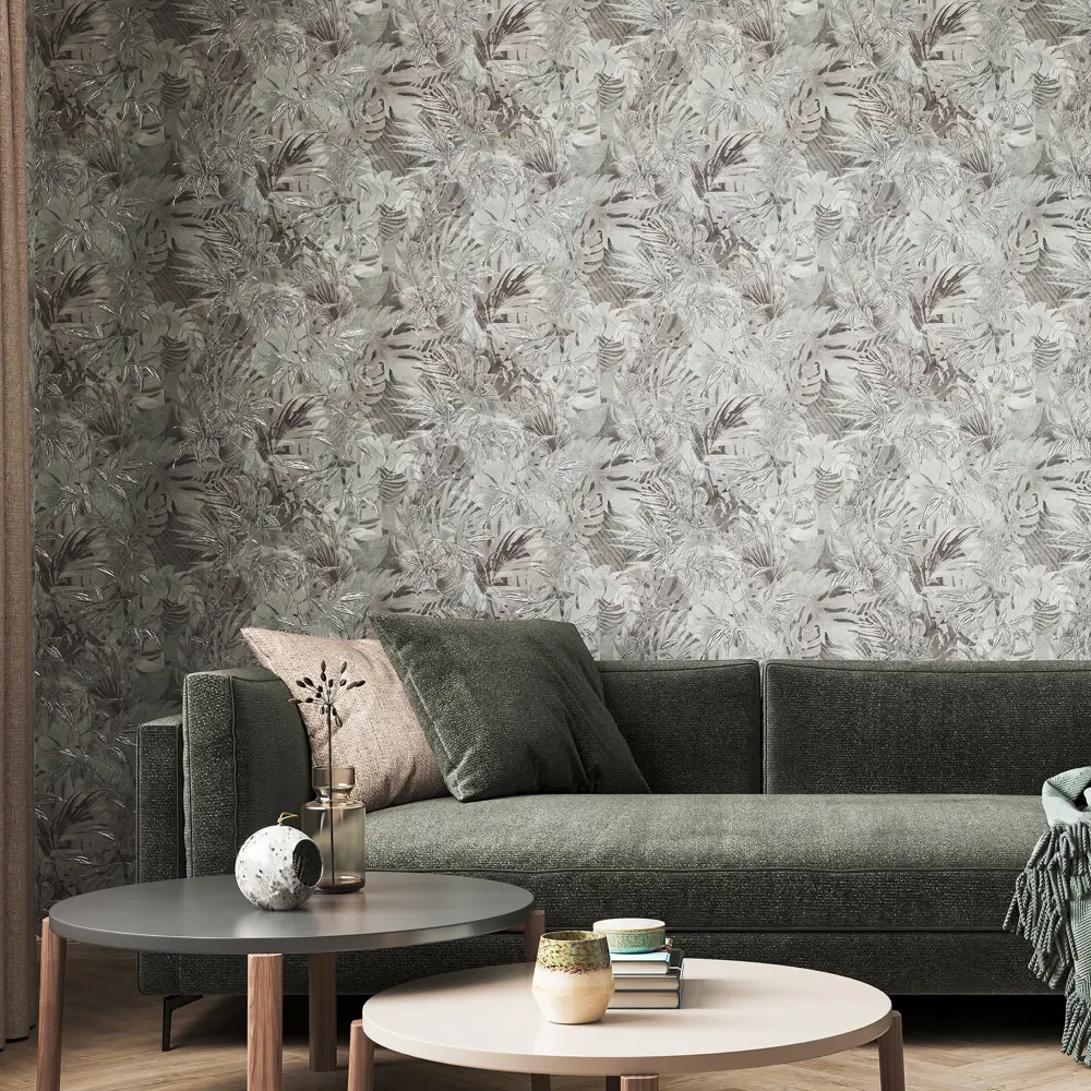 Обои флизелиновые Palitra Home Bionica серо-голубые 1.06 м 71843-46 84534464 STLM-2102205 - Вид №2