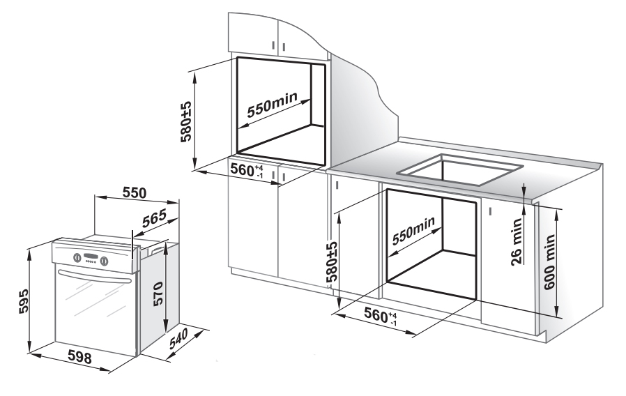 1038952 Электрический духовой шкаф Gefest 602-02 белый STDN-0114401 - Вид №9