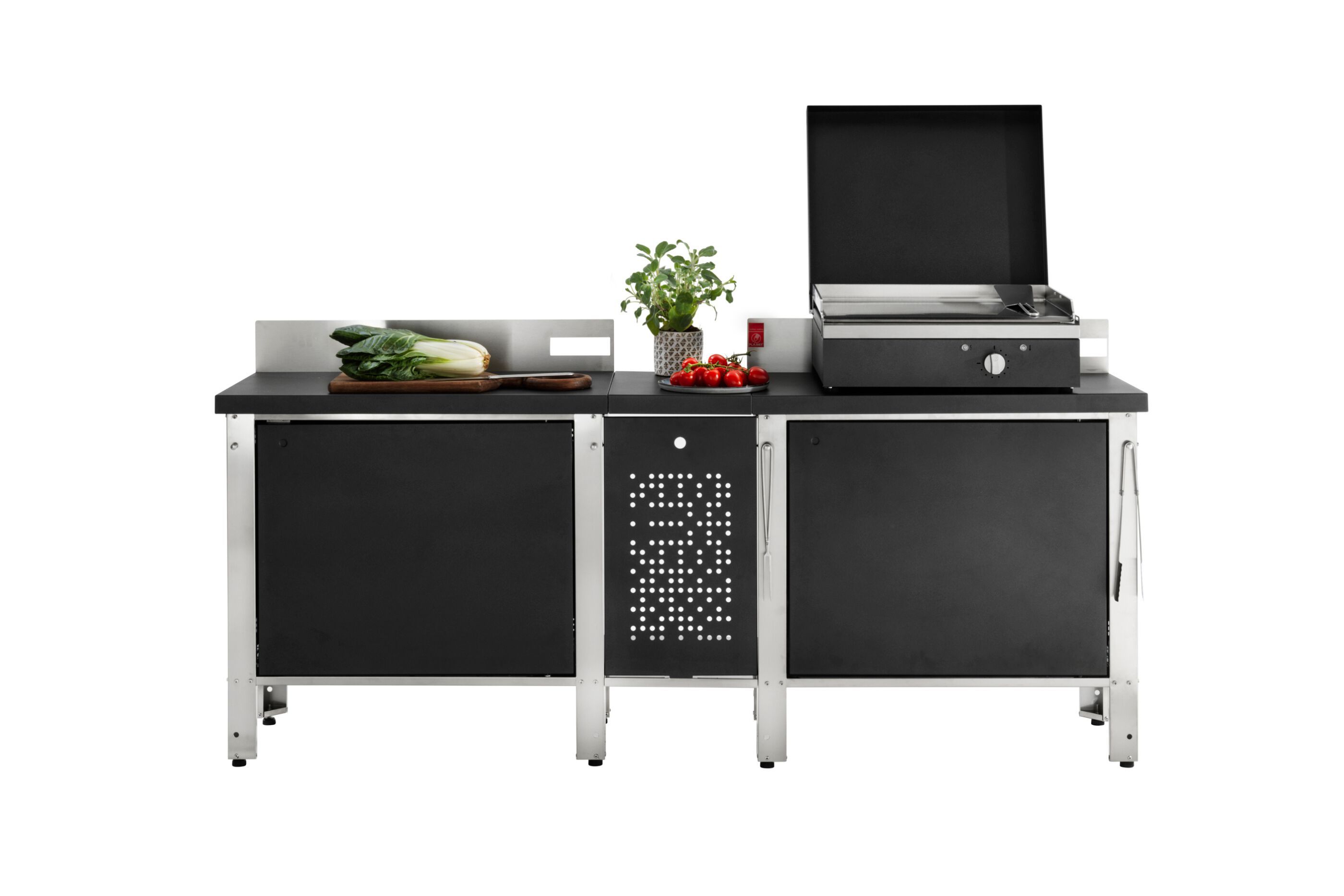 Подвижная поддержка с распашными дверями push &amp; pull из нержавеющей стали PLA.NET Outdoor Cooking Cooking Unit ARCH-00066787 - Вид №7