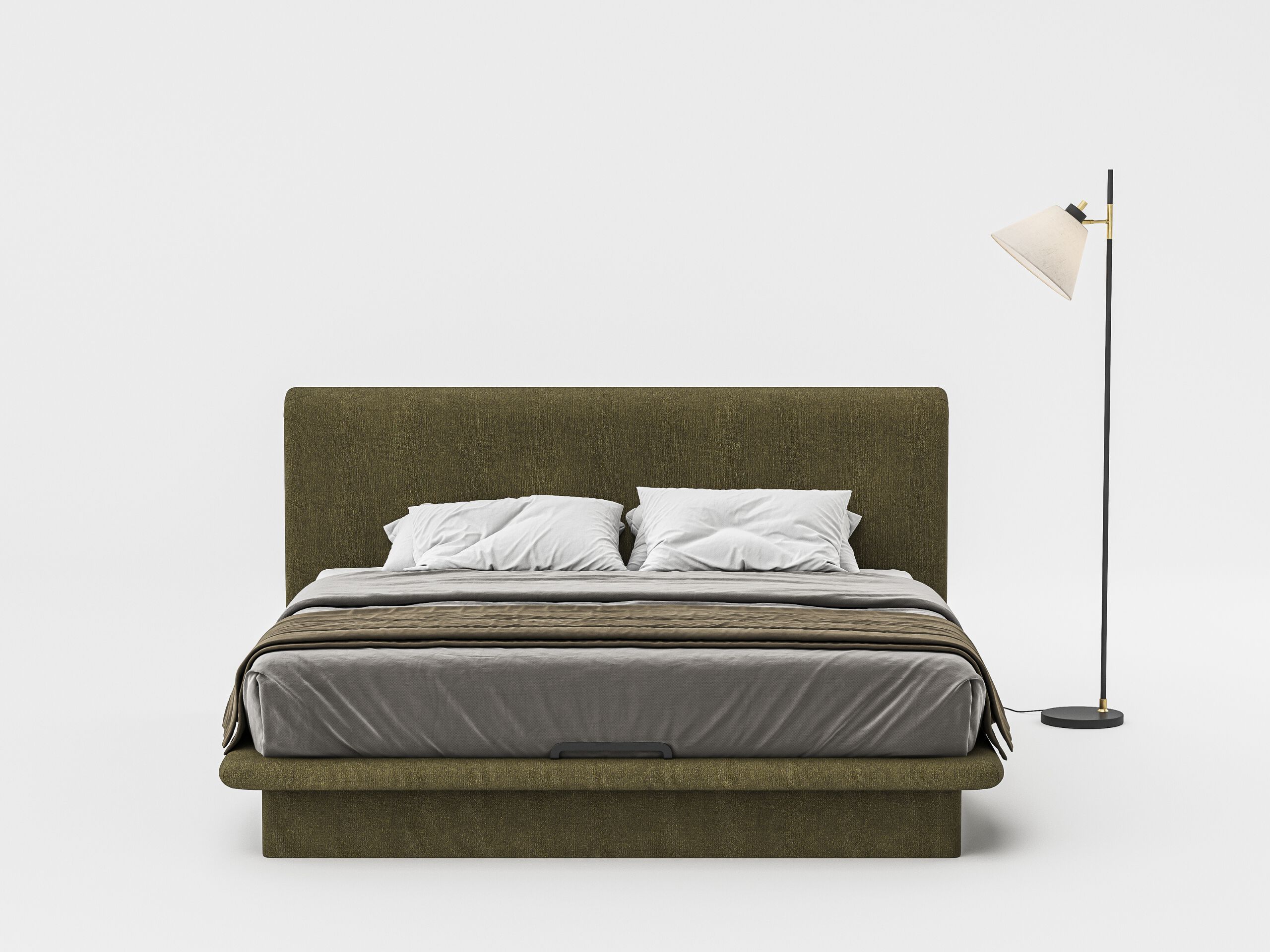 Двуспальная кровать с мягким изголовьем Woodsoft NOLA ARCH-00016092 - Вид №1