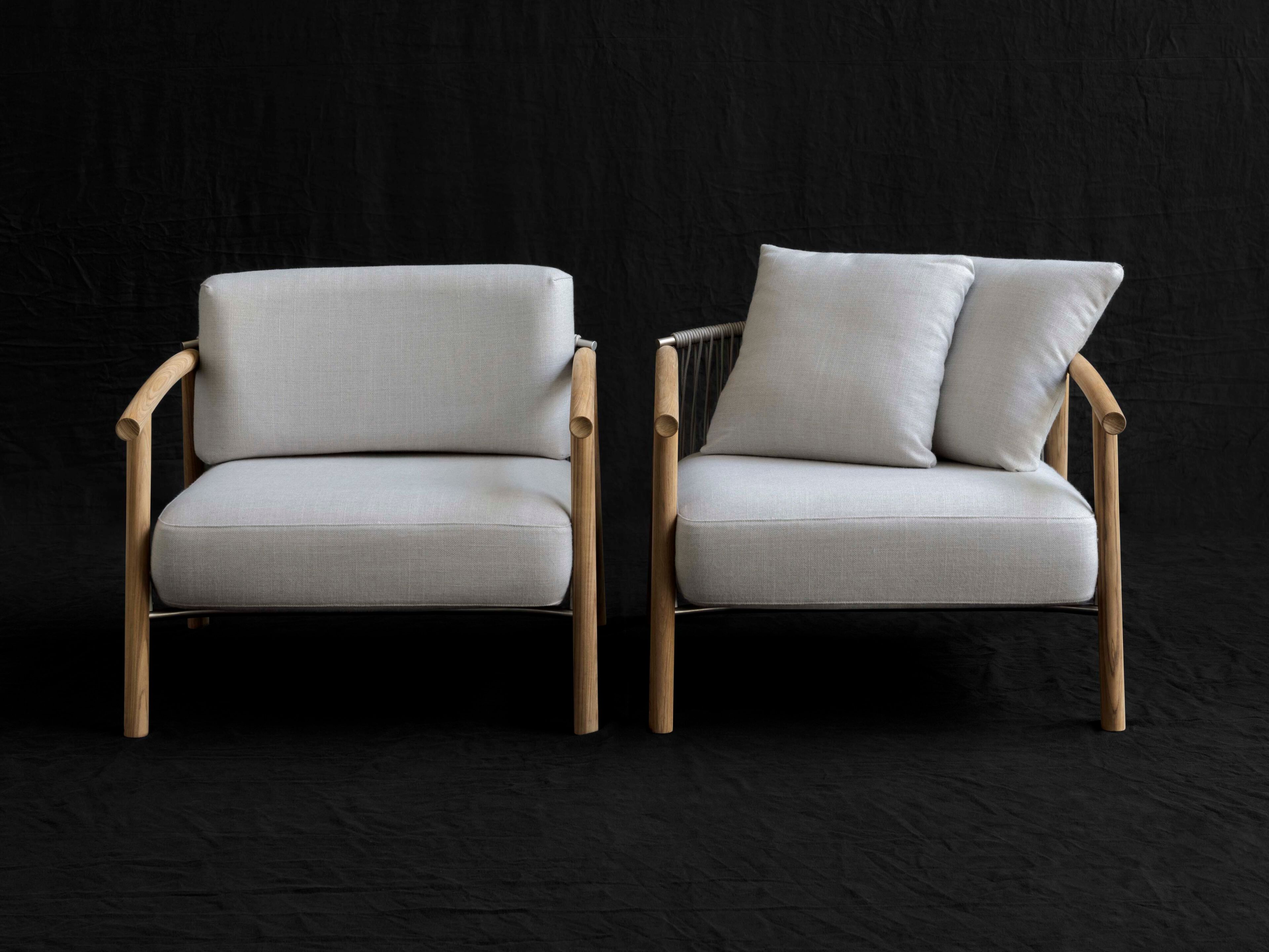 Тканевое садовое кресло с подлокотниками Living Divani Касуми ARCH-00047709