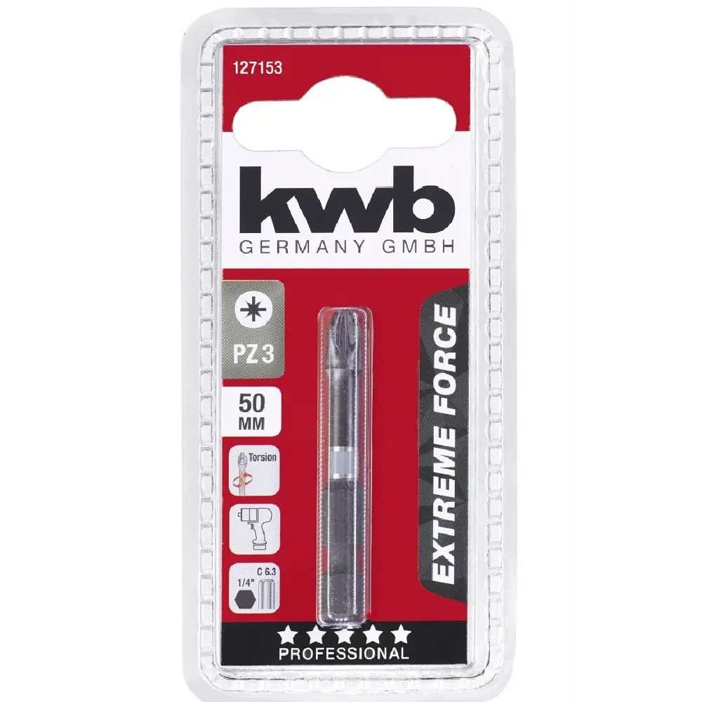 Бита ударная KWB 127153 PZ3x50 мм 86519631 STLM-2002478 Santreyd  - Вид №1