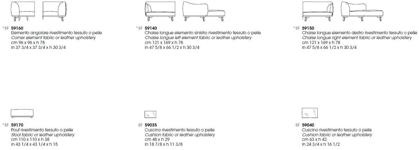Giorgetti Угловой диван из ткани с шезлонгом sun-id-1373527 - Вид №4