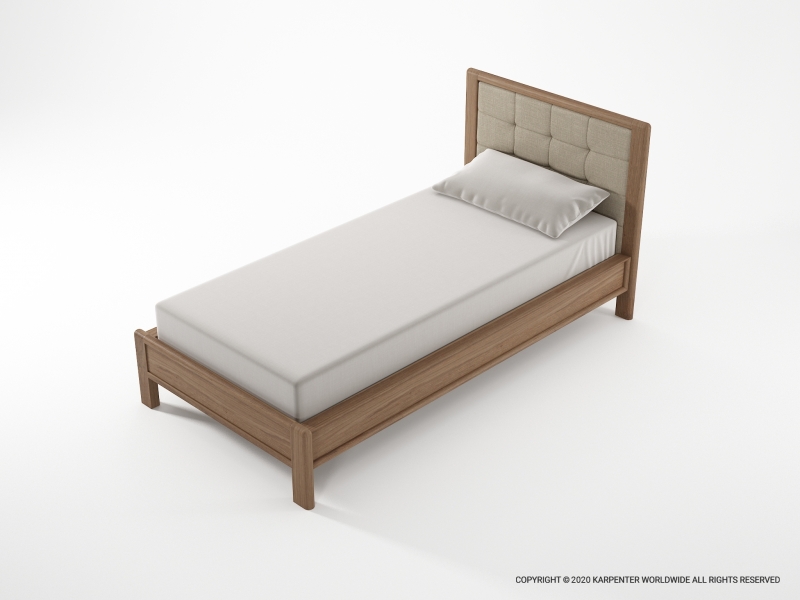 596_1256 Кровать односпальная без ящика с тканью h Karpenter Circa17 - Вид №3