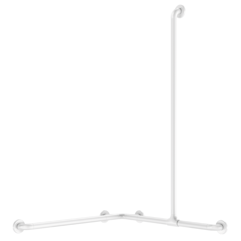 5481N Угловая ручка для душа, антибактериальный белый нейлон DELABIE 