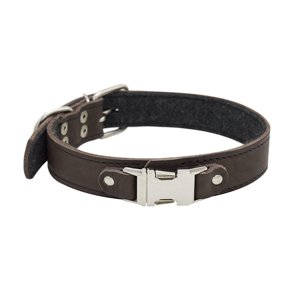 ПР0048287 Ошейник для собак Fast Line быстросъемный 30мм 55см коричневый ZOOEXPRESS 