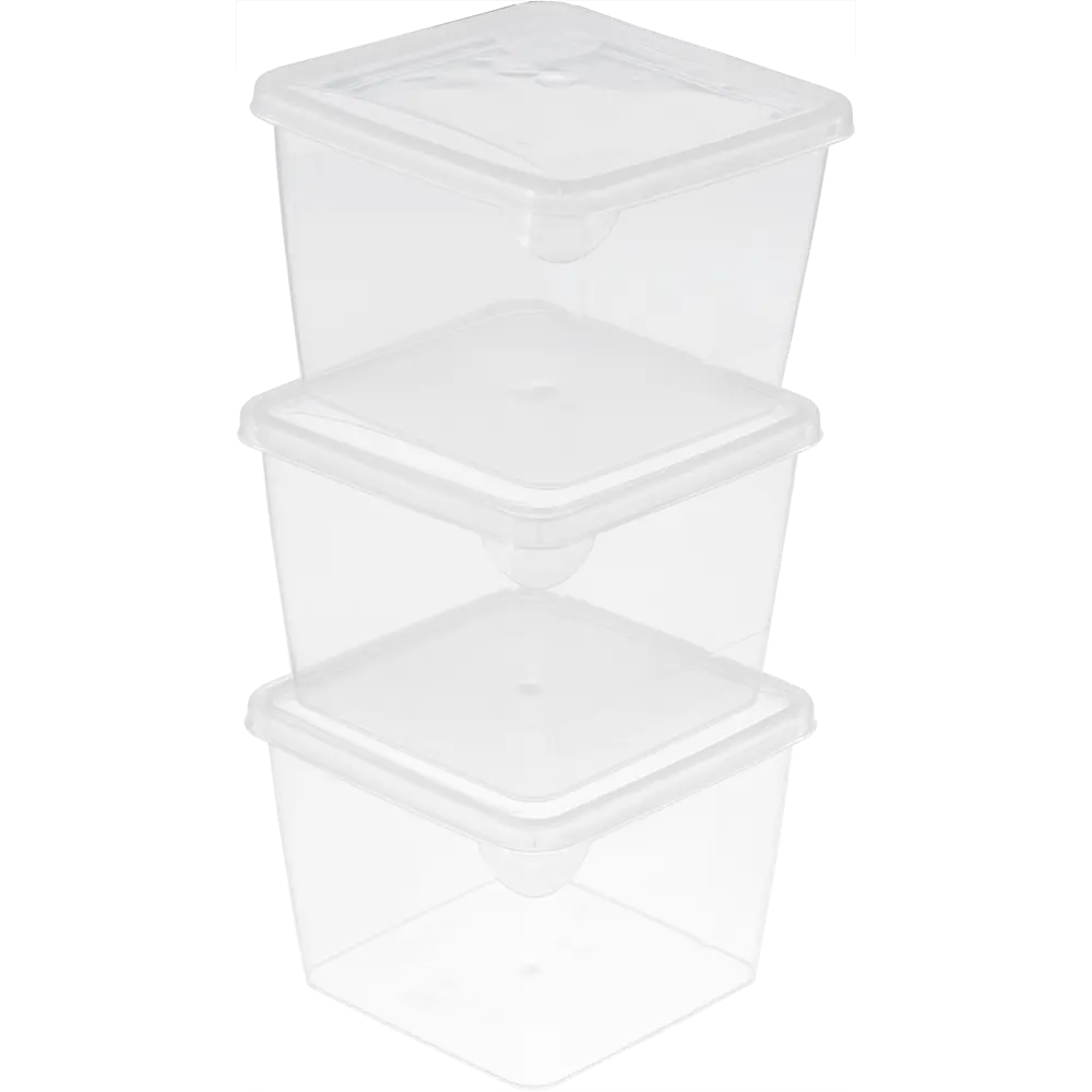 Емкость для заморозки Plast Team 0.75 л пластик цвет прозрачный 3 шт STLM-2020988 - Вид №1