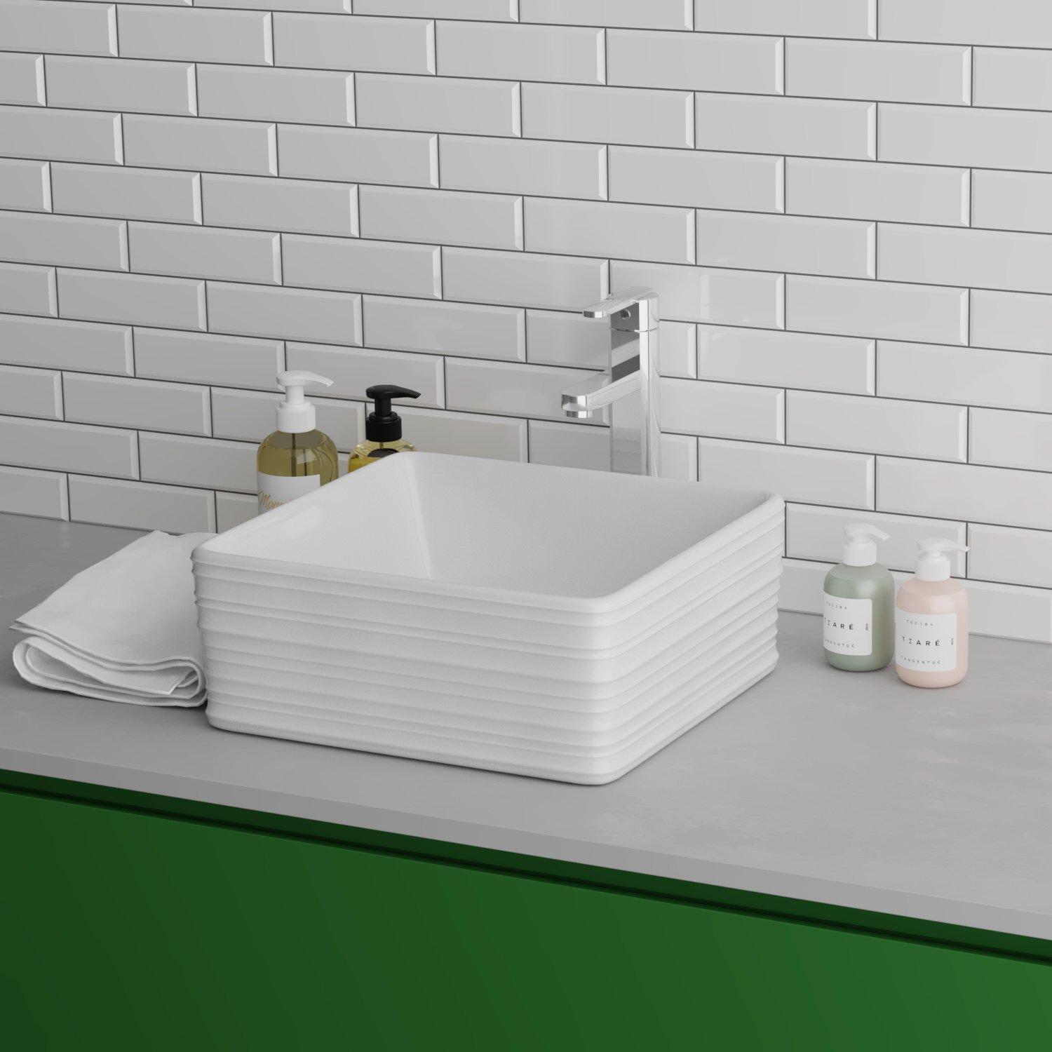 GR-3026 Накладная раковина на столешницу  прямоугольная Grossman  - Вид №3