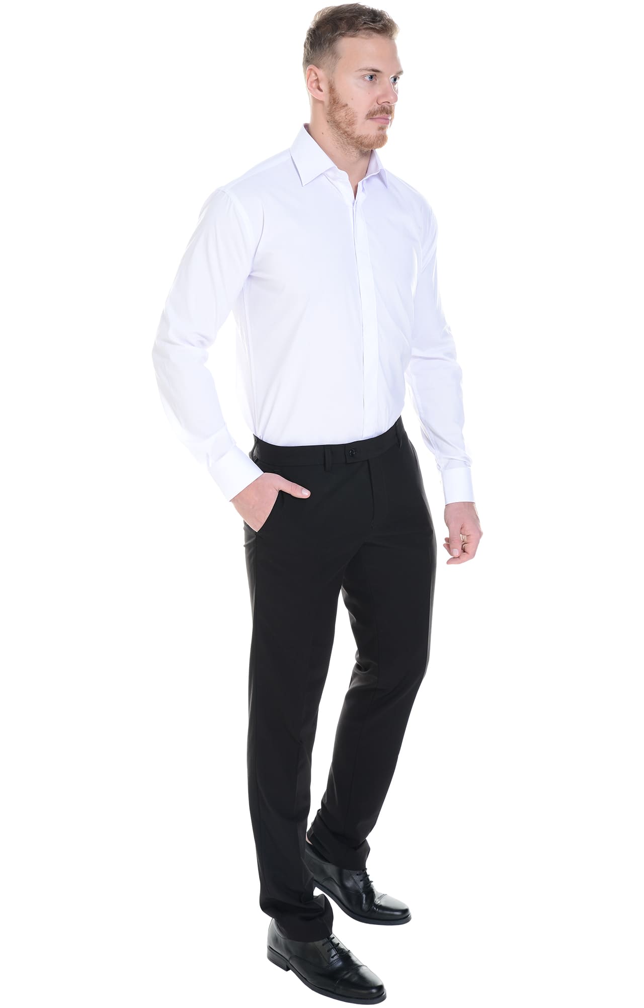 62469 Рубашка мужская  white El-Risto  Корпоративная одежда  размер 43/176-182  - Вид №12