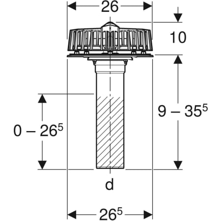 359.007.00.1 Воронка Geberit Pluvia с фланцем, для желобов Geberit  - Вид №2