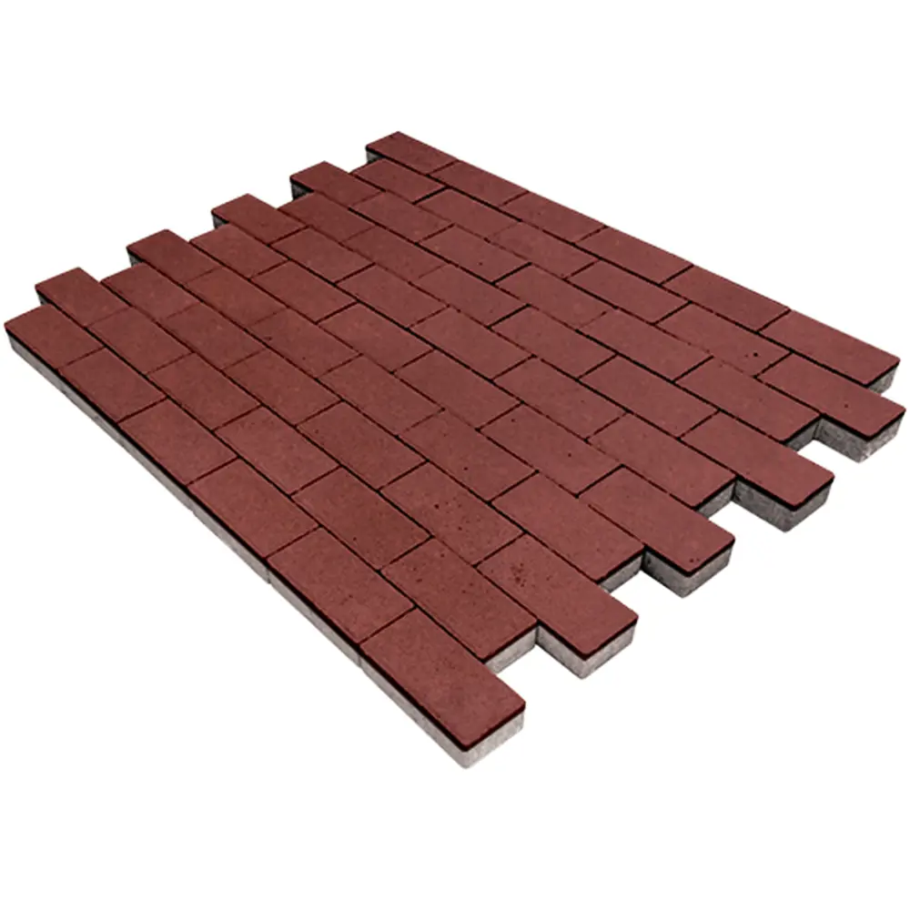 Плитка тротуарная прямоугольная Лайн 200x100x40 мм красный 84693370 STLM-2074576 Santreyd  - Вид №1