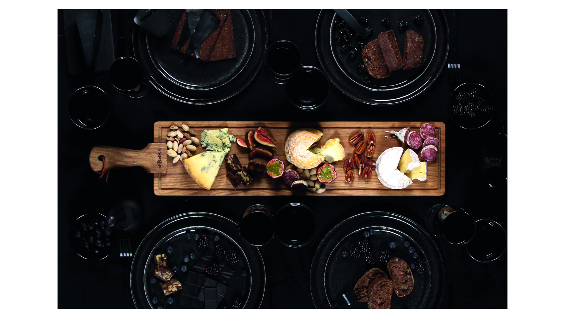 10599386 Boska Доска сервировочная для сыра и закусок Boska "Друзья" с ручкой 53х12х2,4см, дуб Дерево  - Вид №3