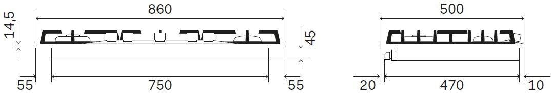 Ilve Газовая встраиваемая плита из стали Nostalgie Hcb90ccn Santreyd - Вид №2