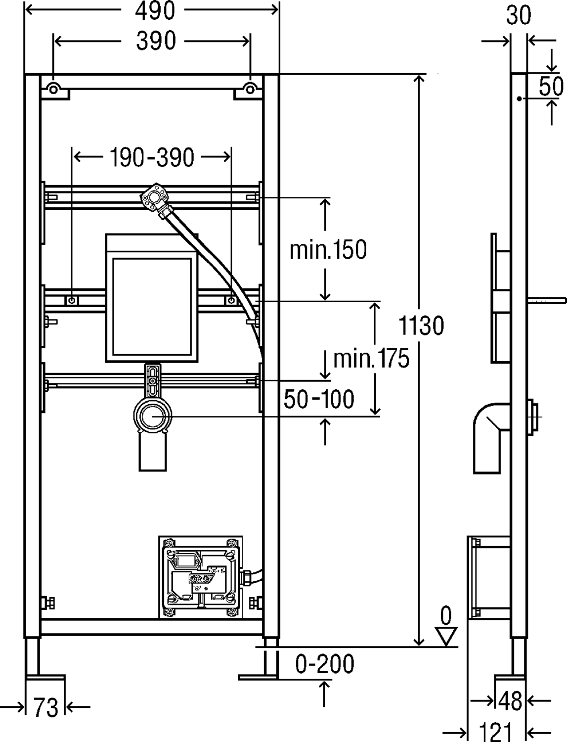 Системная техника  Viega Eco Plus  Элементы для писсуаров VIEGA 462 444 1) Модель 8152 Santreyd  - Вид №1