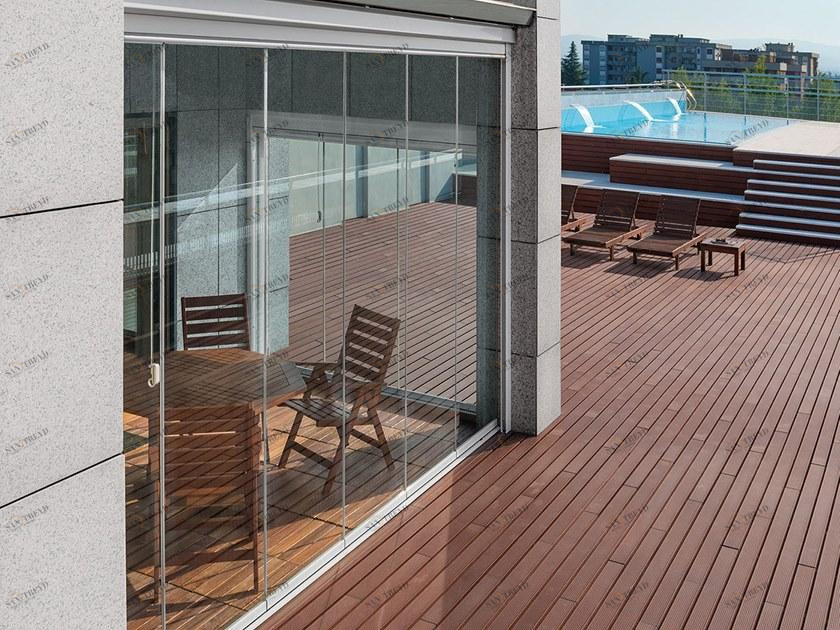 MV Living Складная раздвижная дверь из стекла алюминий Vetrate paravento sun-id-1415319