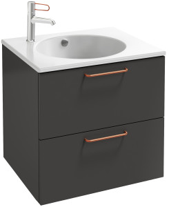 EB2520-R7-E52 Тумба под столешницу 60 см, 2 ящика, бронзовая ручка JACOB DELAFON ODÉON RIVE GAUCHE