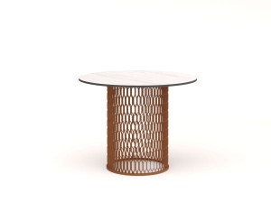 Круглый алюминиевый журнальный столик с порошковым покрытием