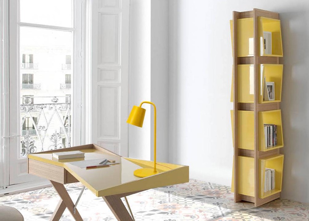 Стеллаж деревянный белый, орех от Angel Cerda ANGEL CERDA  149952 Белый;коричневый  - Вид №2