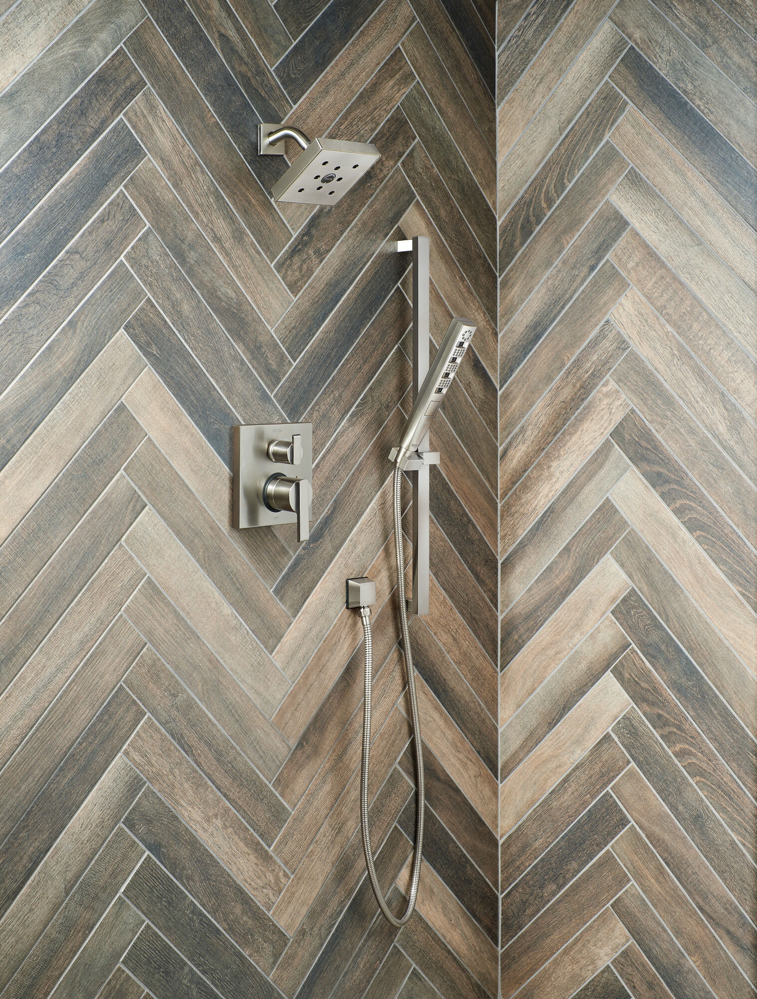 Трим клапана Angular Modern Monitor® серии 14 со встроенным дивертором на 3 положения Delta Faucet T24867-SS - Вид №3