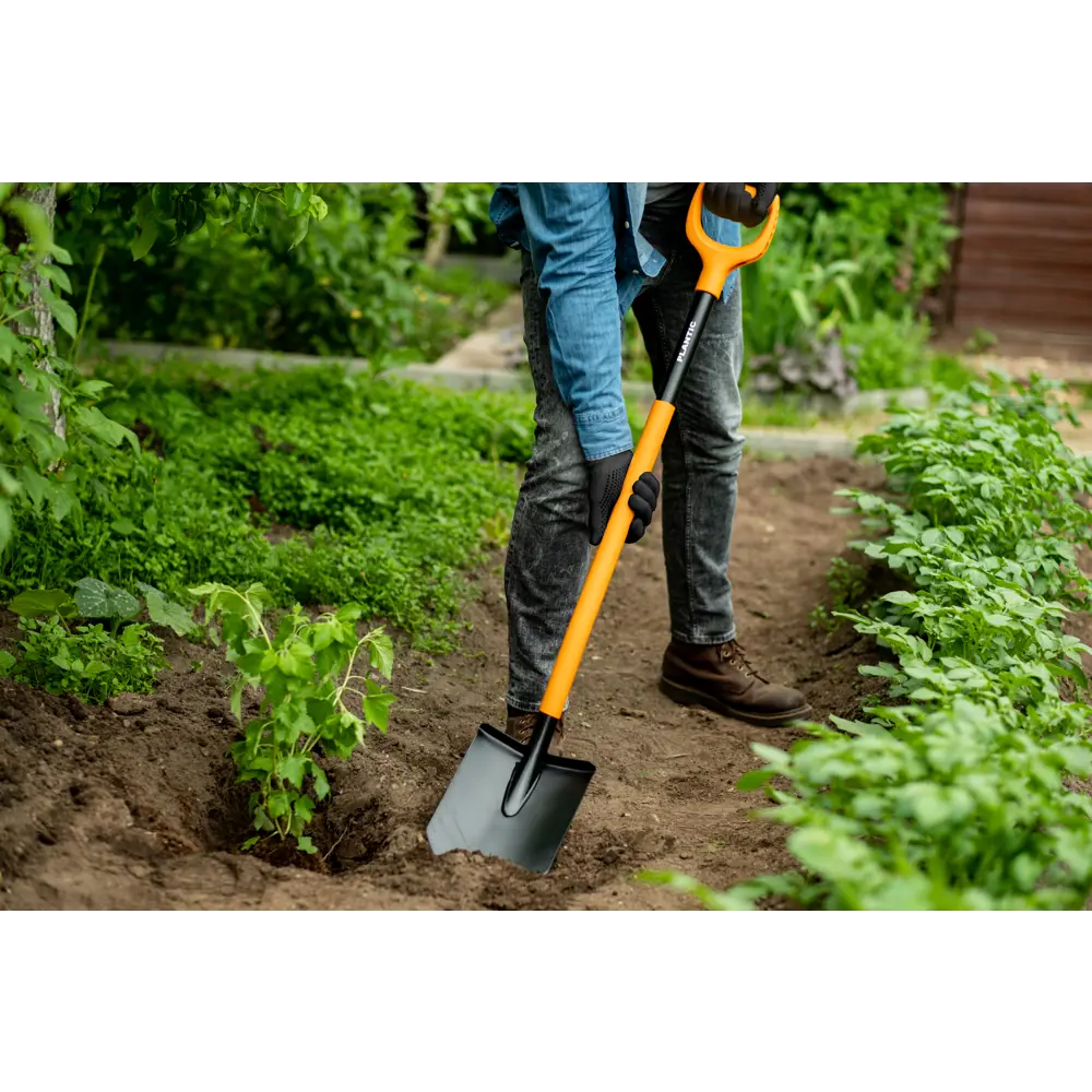 Лопата штыковая Plantic Terra Plus 121 см сталь с черенком STLM-2125518 - Вид №10