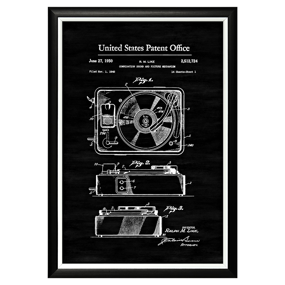 896521349_1818 Арт-постер «Патент на устройство совмещения изображения со звуком» Object Desire 