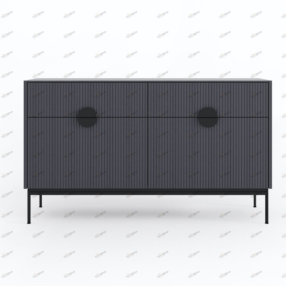 Комод с ящиками и дверцами серый Uno BRAGIN DESIGN LIVING 00-3974658 Серый