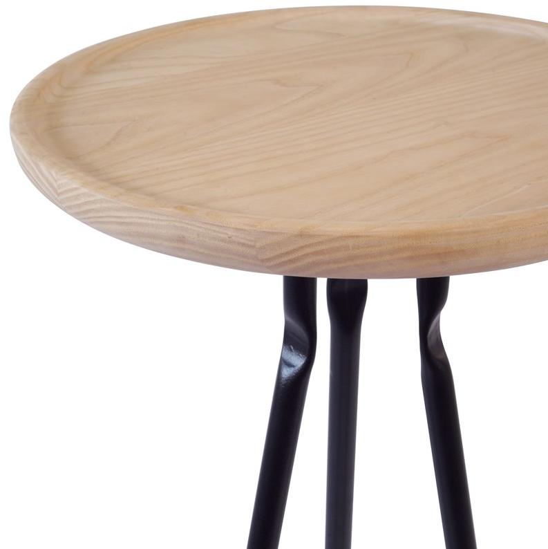 Askia Круглый высокий журнальный столик из ясеня Bend 1.t05.ah.mbk - Вид №1