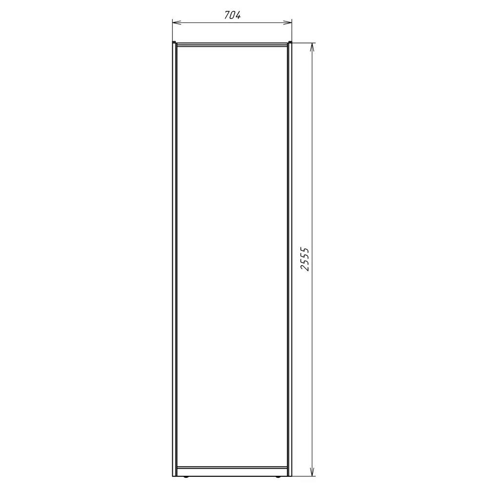 Дверь-купе KONSENSA 255.5x70.4 см с зеркалом профиль матовое серебро STLM-2193177 - Вид №11