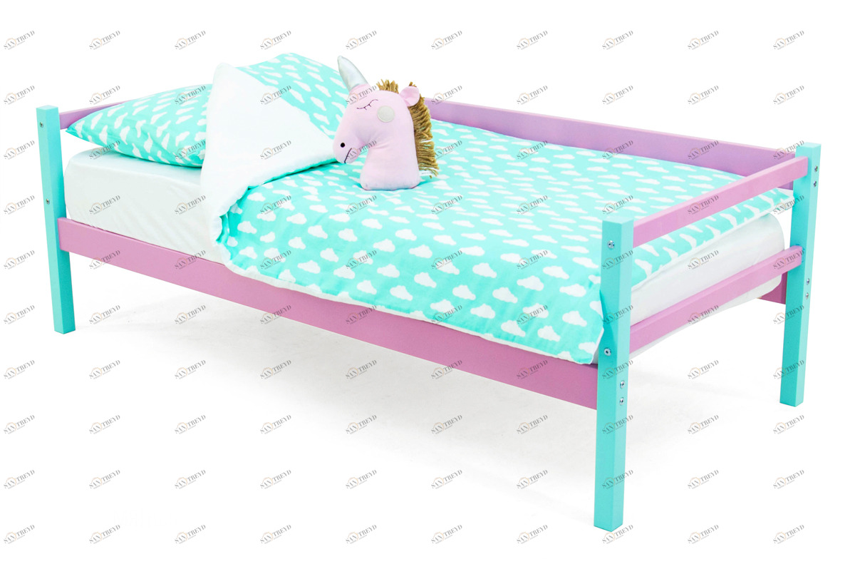 Детская кровать-тахта Svogen мятная, лаванда БЕЛЬМАРКО  326827 Голубой;розовый Santreyd 