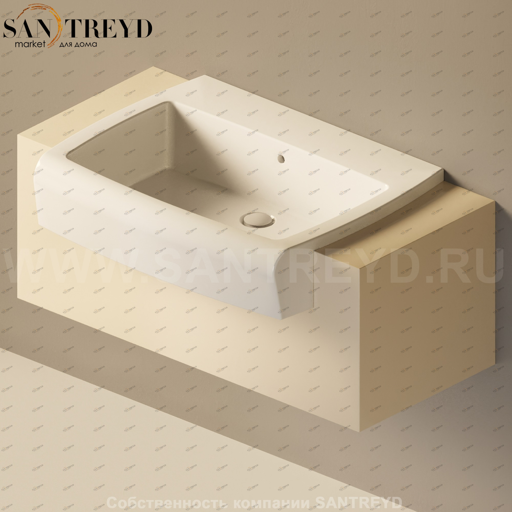 Flaminia UNA Консоль для раковины от 200 до 240 см бежевая UNA75C2.1015 Ceramica Flaminia UNA75C21015