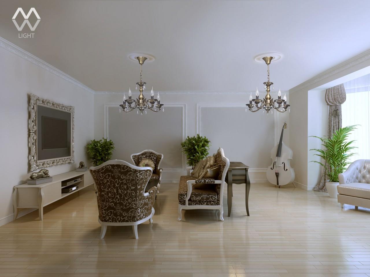 Подвесная люстра MW-Light Аврора 3 371011605 MW-LIGHT ДИЗАЙНЕРСКИЕ, АВРОРА 185832 Бронза  - Вид №1