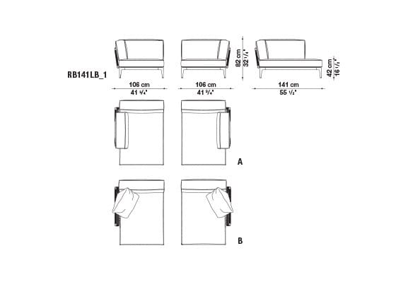 Ткань сад диван B&B Italia Outdoor смородина ARCH-00042710 - Вид №6