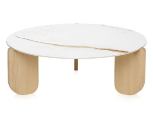 Низкий круглый журнальный столик