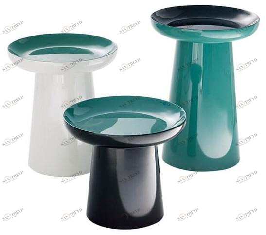 HC28 Cosmo Круглый сервировочный столик из лакированного стекловолокна  S03 