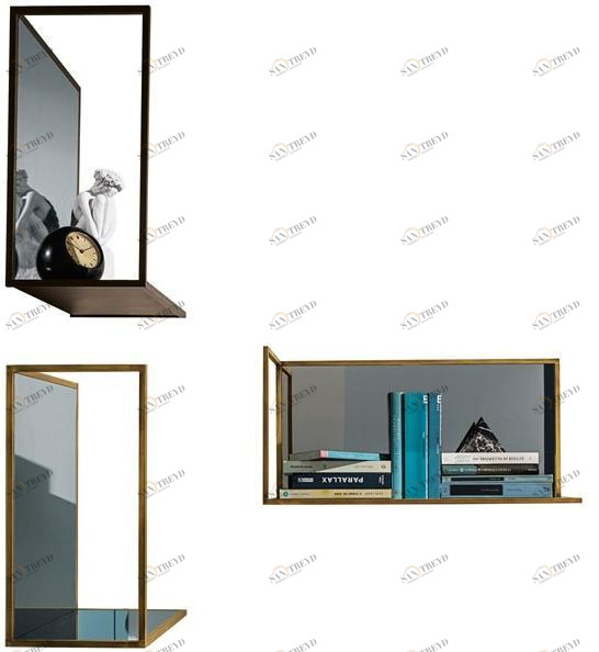 Sovet italia Прямоугольное настенное зеркало с полкой Helia sun-id-1482096