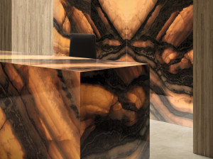 Столешница из керамогранита с мраморным эффектом