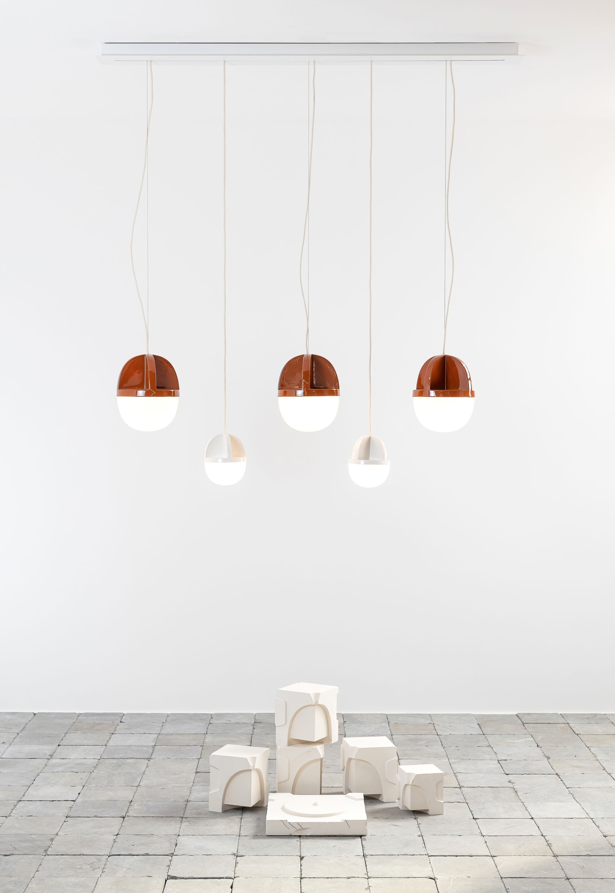 Керамический и стеклянный светодиодный подвесной светильник Hind Rabii Half &amp ARCH-00104703 - Вид №3