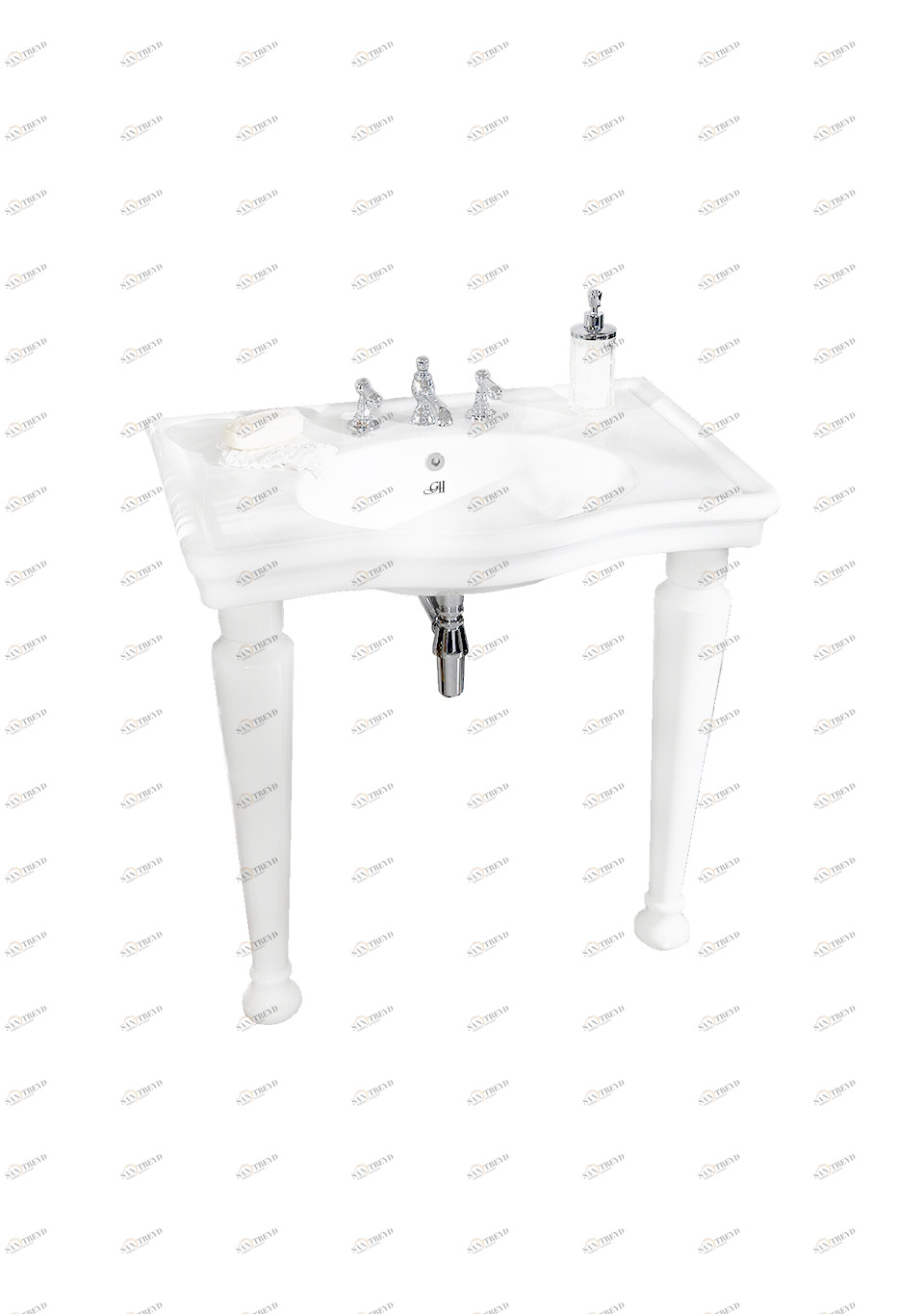 GH101301 Напольная раковина стоящая овальная Gentry Home Coventry