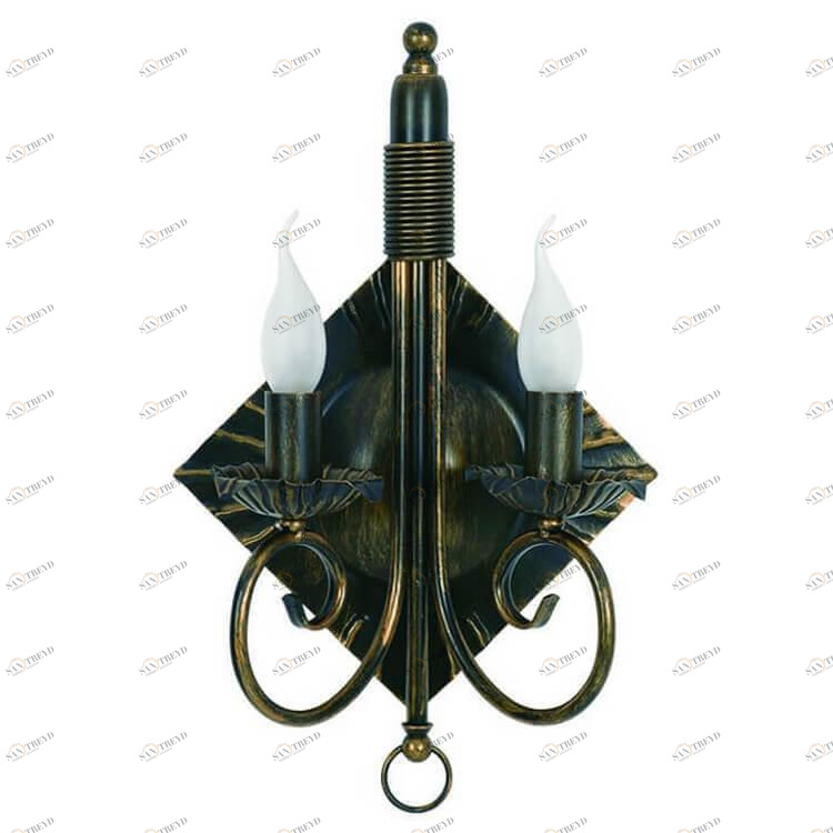 Бра металлическое на 2 лампы черное Plomyk 485 NOWODVORSKI PLOMYK 00-3931128 Бронза 