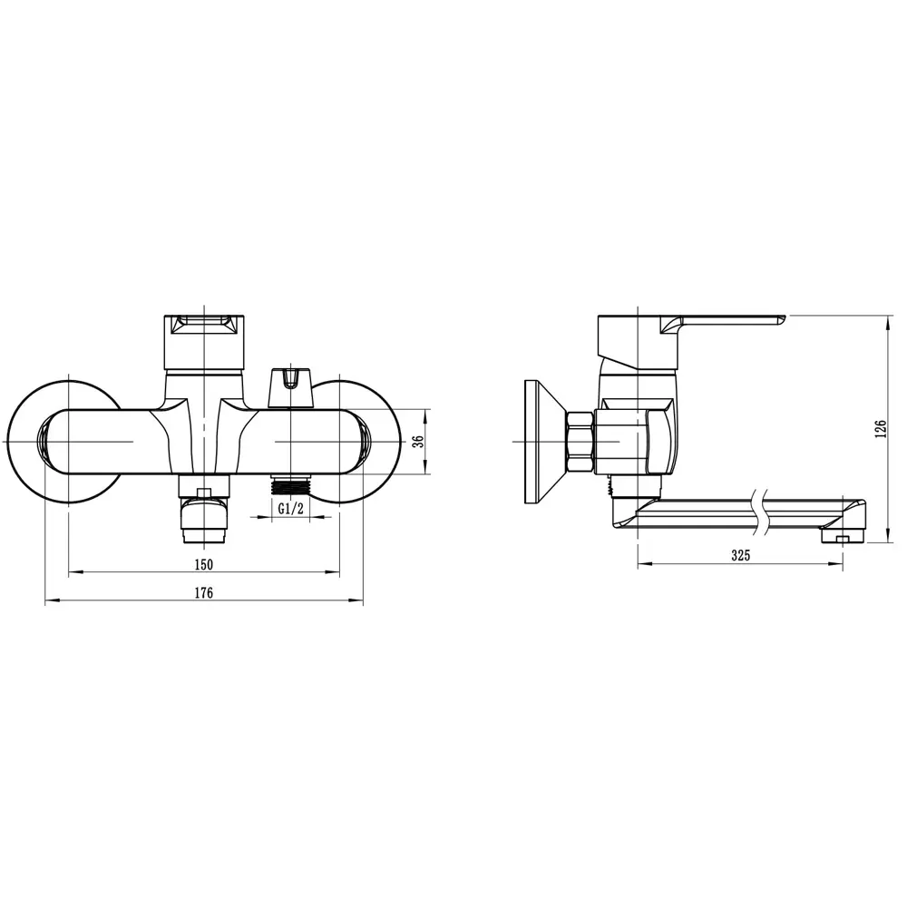 Смеситель Esko Porto 31 для ванны с поворотным изливом 84461128 PO 31 STLM-0050305 - Вид №7