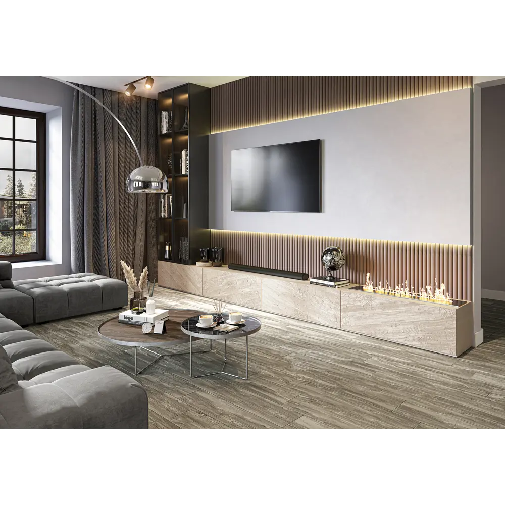 Керамогранит Alma Ceramica Wonderwood 20x90 см 1.44 м² матовый цвет коричневый 86711028 STLM-2061043 - Вид №6