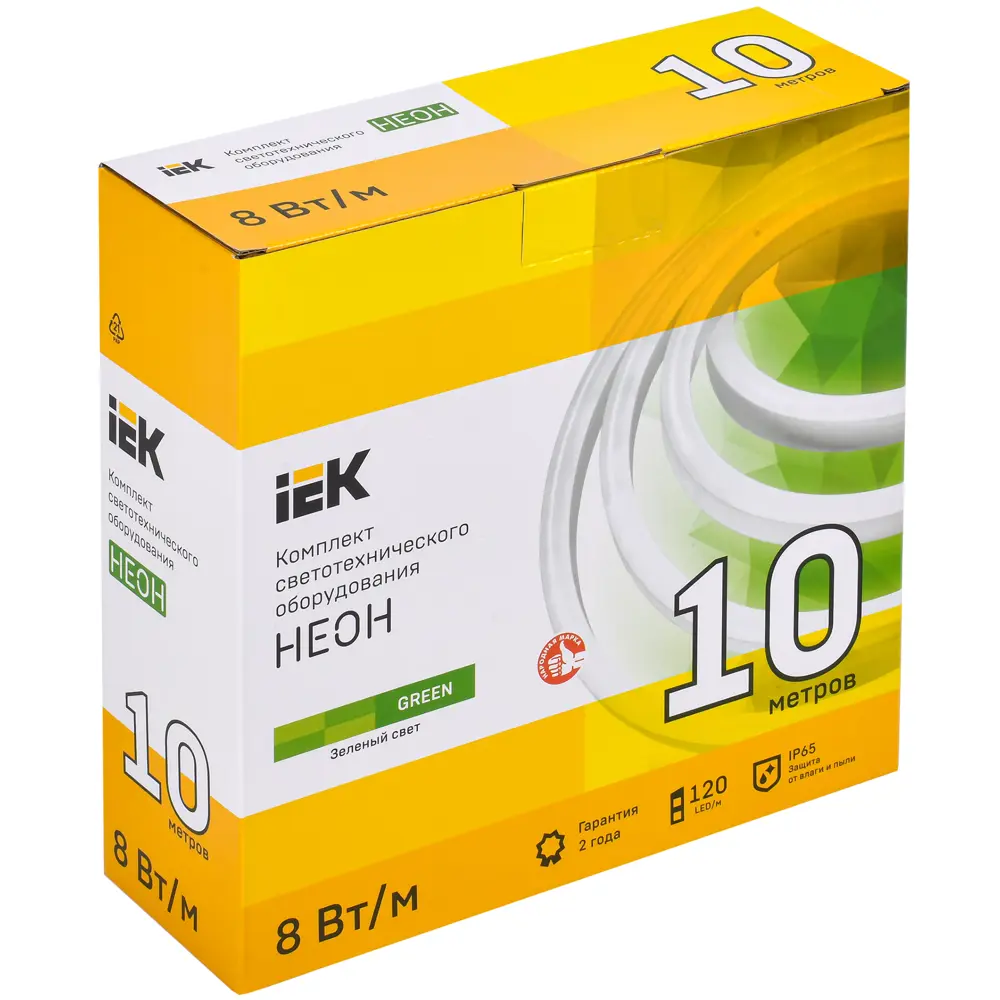 Комплект светодиодной ленты IEK Неон 2835G120 120 диод 8 Вт/м 220 В 80 мм IP65 10 м зеленый свет 85339500 STLM-2184270  - Вид №8