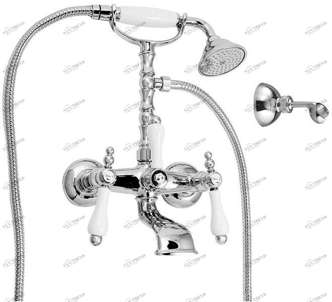 Rubinetteria Giulini Настенный смеситель для ванны с ручным душем Praga - praga crystal F7501