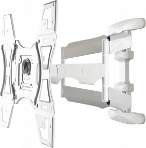 ONKRON M15 WHITE Кронштейн / 32-75" макс 400*400, наклон -5°/+8° поворот ±140° макс нагрузка 45,5кг, от стены 49-491мм, белый ONKRON
