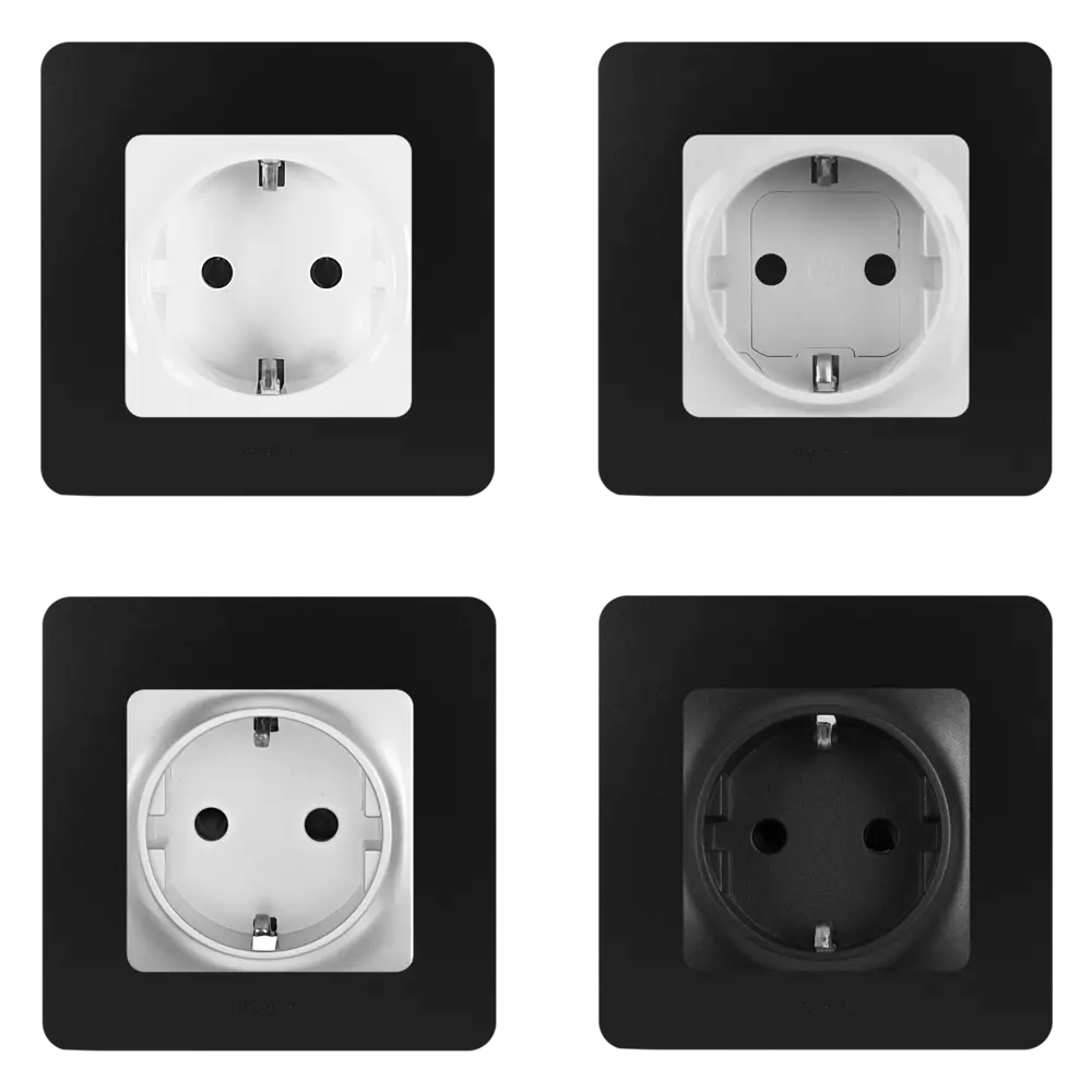 Рамка Legrand Etika антрацит для розеток и выключателей 17367896 STLM-0008058 - Вид №1